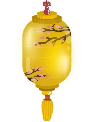 新年元素梅花冬天春节新年中国风灯笼