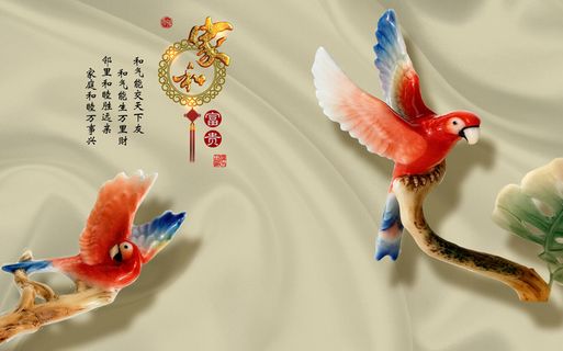 雕塑玉雕背景风景