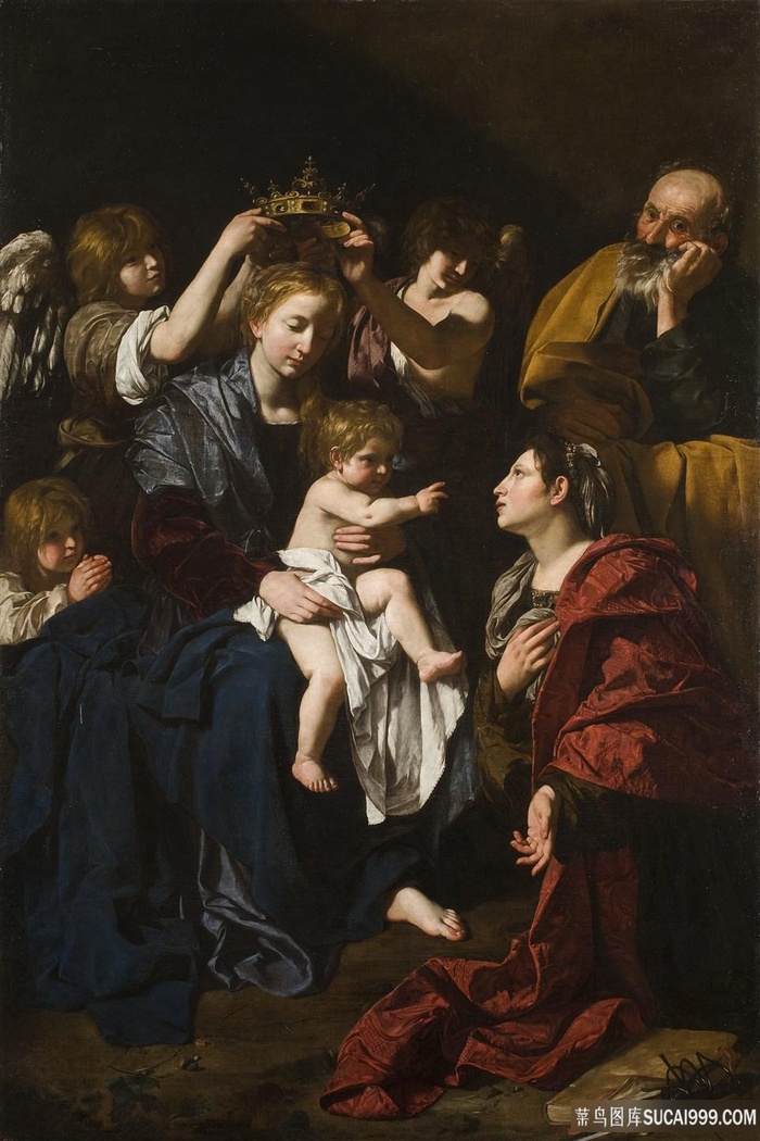 人物家族女王孩子油画风景画