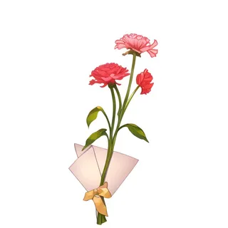 母亲节康乃馨花信封免抠