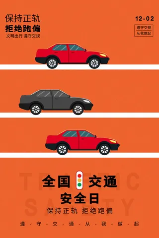 大气简约全国交通安全日海报