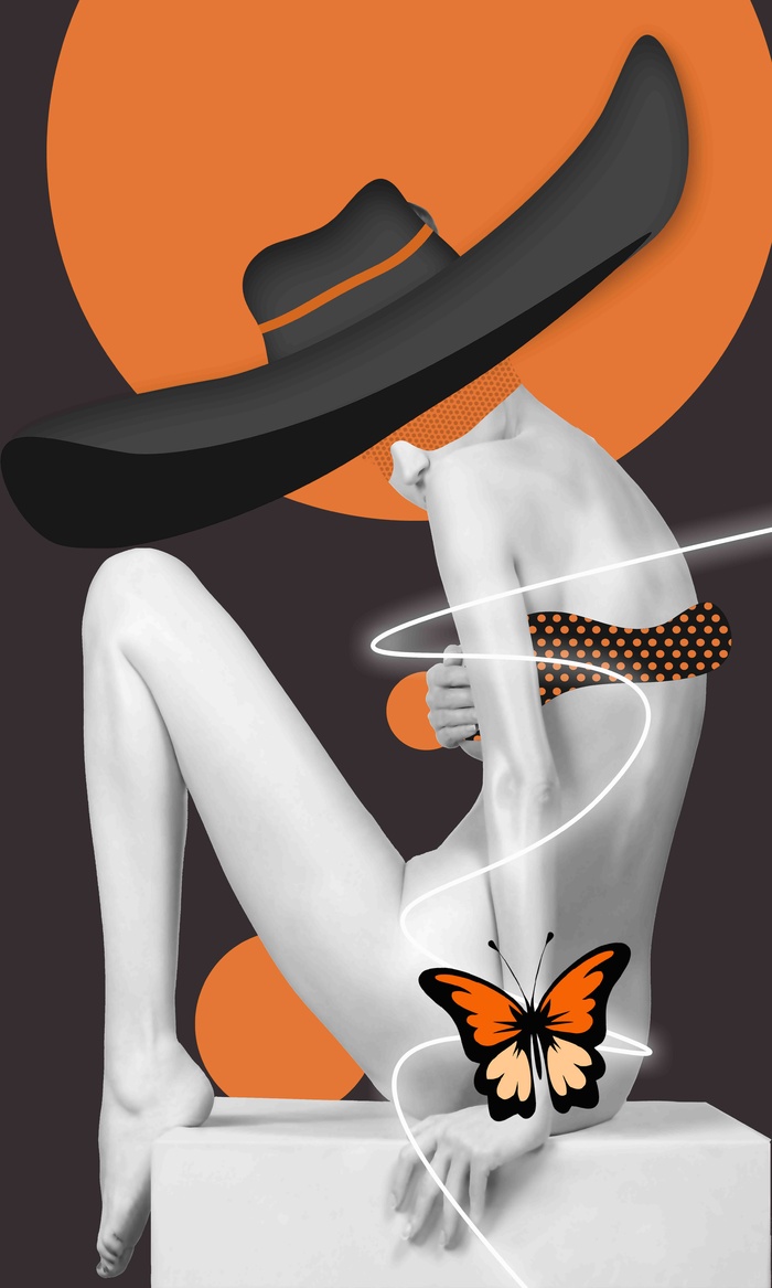 爱马仕美女装饰画