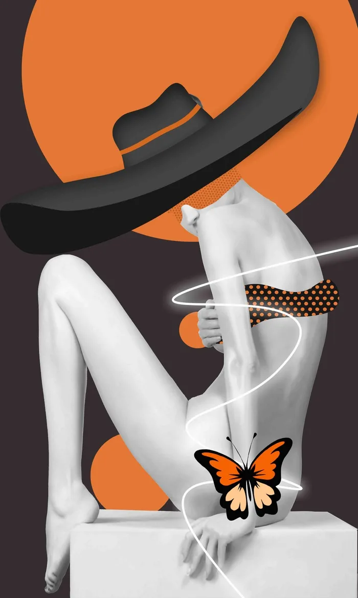 爱马仕美女装饰画psd模版下载