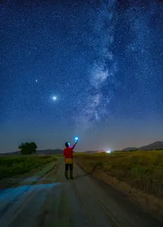 黑色星空摄影素材