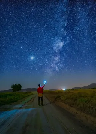 黑色星空摄影素材