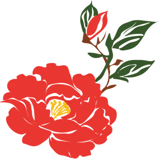 山茶花免扣装饰