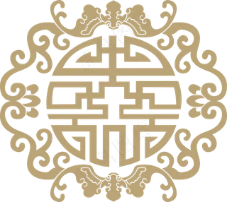 中国风传统吉祥寓意图案古代喜庆祥瑞纹样纹饰PNG免抠