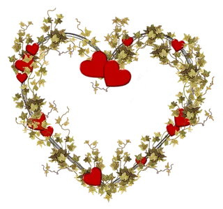 爱心植被花边