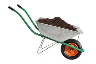 PNG独轮车里面的地球免抠