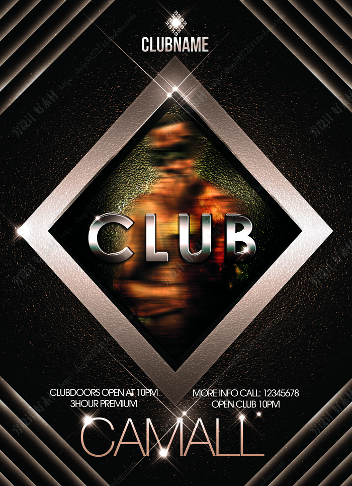 科技感多边形海报模板