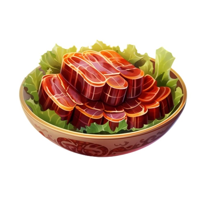 卡通手绘红烧肉美食免抠(1024x1024)
