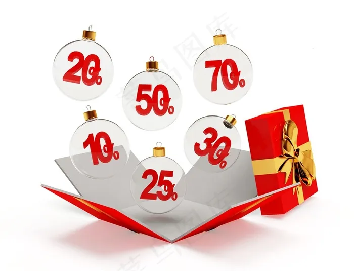 礼盒内的促销元素高清图片