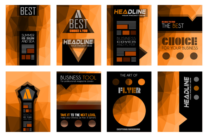 抽象矢量彩色时尚年度宣传册设计