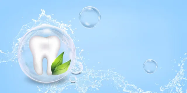 清新氛围全国爱牙日背景