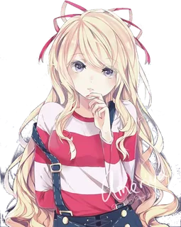 女孩卡通人物素材简笔