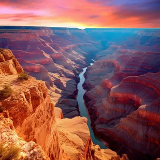 夕阳中的西北丹霞地貌风光摄影图