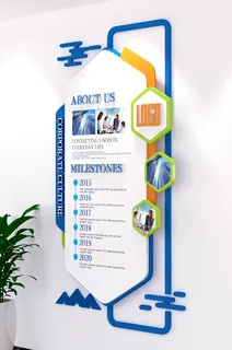 公司简介背景图片文化长廊建竖版展馆展厅文化墙