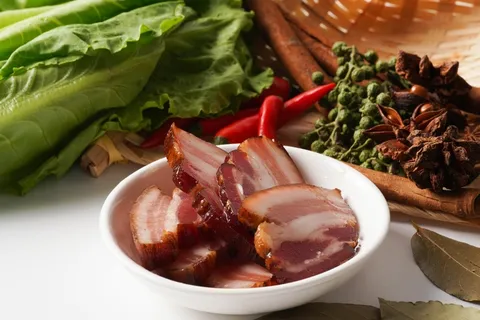 风味美食腊肉摄影_