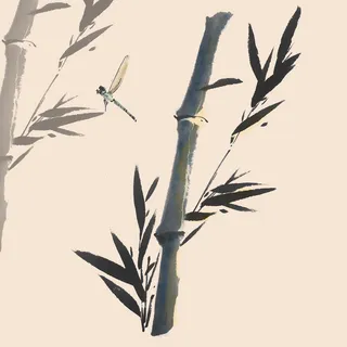 水墨国画竹子