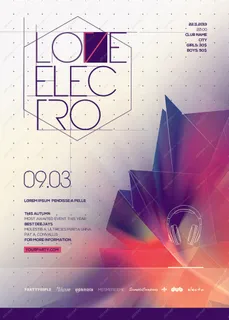 科技感多边形海报模板