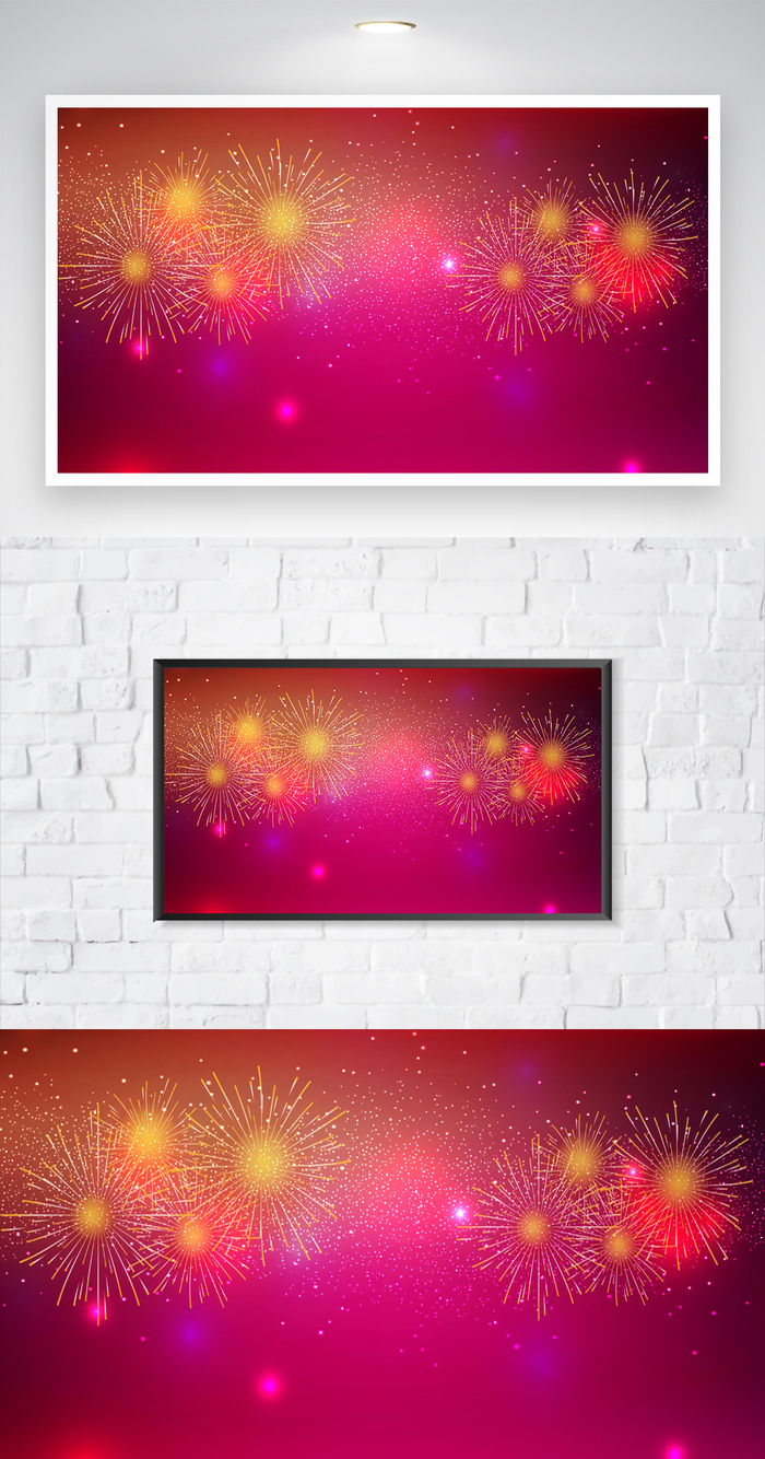 炫彩烟花背景设计