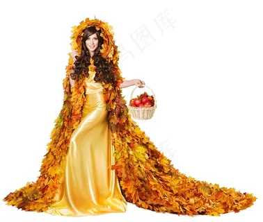 秋天主题美女图片