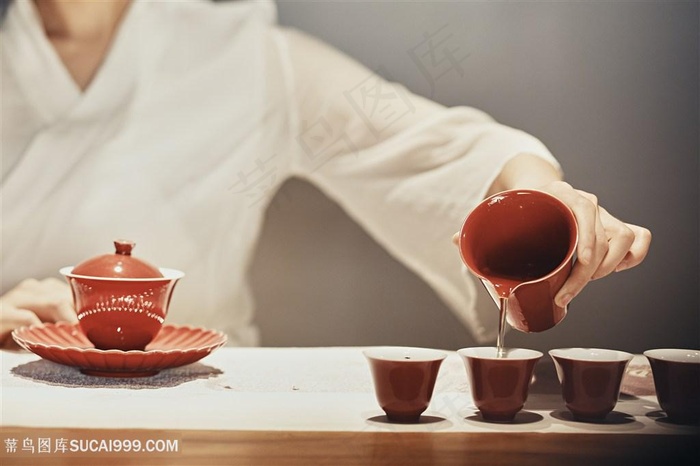 女性泡茶师茶道茶文化