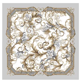 矢量AI奢华欧式宫廷风洛可可花纹装饰图案服装围巾印花底纹素材