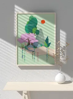 绿色创意公益植树节卡通312保护环境宣传插画