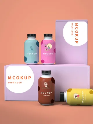 包装智能贴图样机VI效果PSD素材