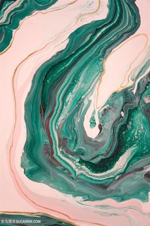 粉红色墨绿色水墨水彩晕染背景图片