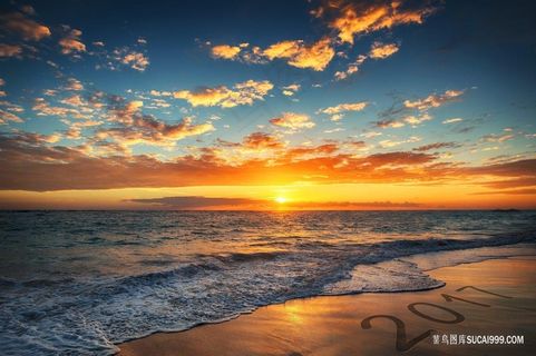 唯美海边日出夕阳壁纸