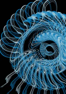 蓝色白色黑色流动旋转画册背景