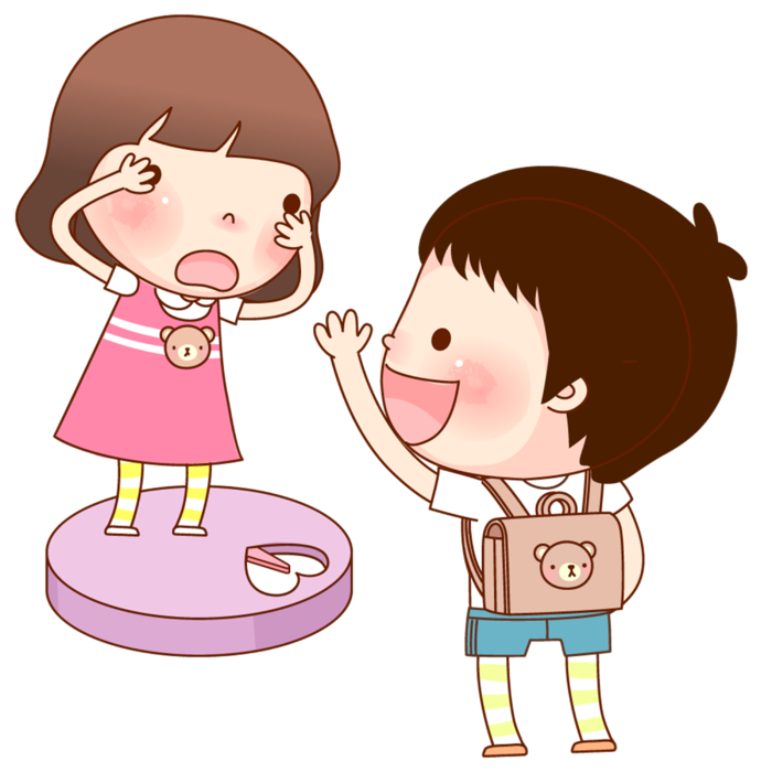 掉泪 安慰 卡通 人物