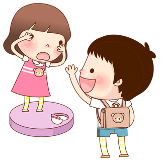 掉泪 安慰 卡通 人物