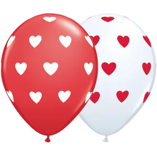 爱心斑点气球情人节