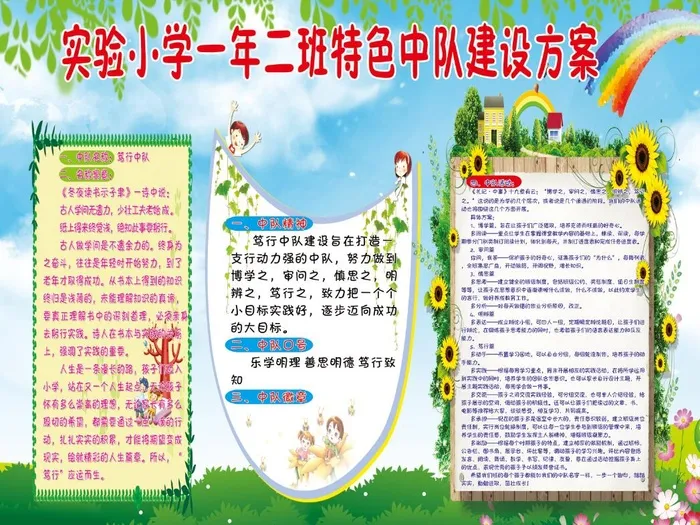 学校展板  幼儿园展板psd模版下载