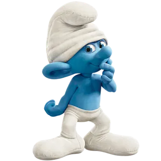 戴帽子蓝精灵卡通人物