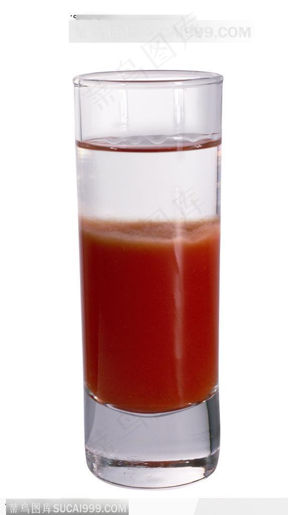 饮料特写-一杯红色的酒水