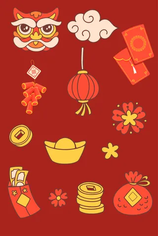 矢量新年庆典元素