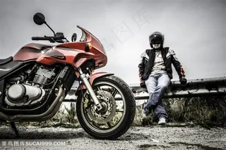 骑摩托车写真高清图片