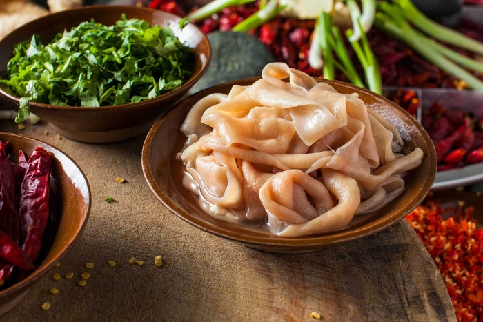 火锅菜品配菜鸭肠鹅肠鸡肠
