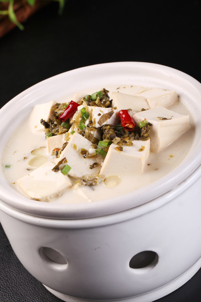 宁波雪菜炖老豆腐 (1)