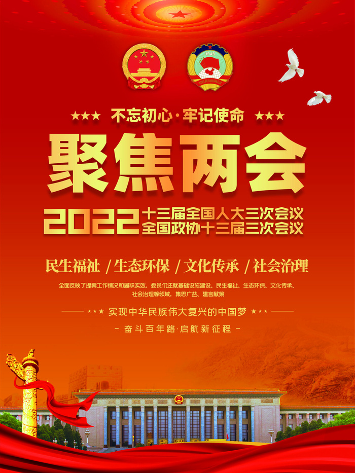 2022年全国两会psd模版下载