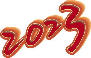 2023兔年数字手写字体免抠矢量元素