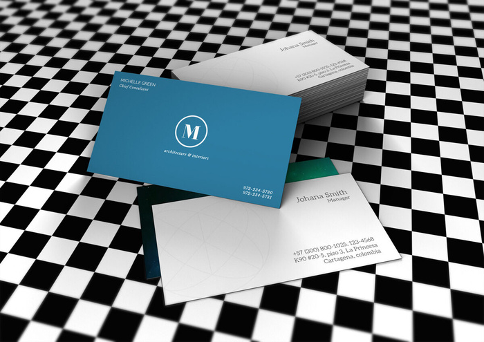 名片样机设计素材