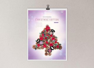 圣诞节化妆品美妆海报