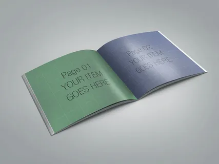 简约画册样机展示效果