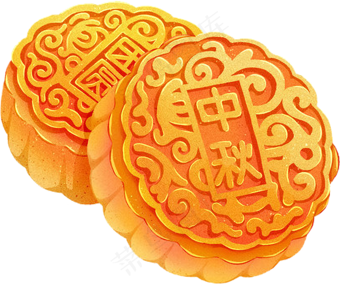 卡通手绘中秋节月饼