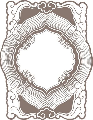 古色古香古典古风花纹边框纹路矢量图